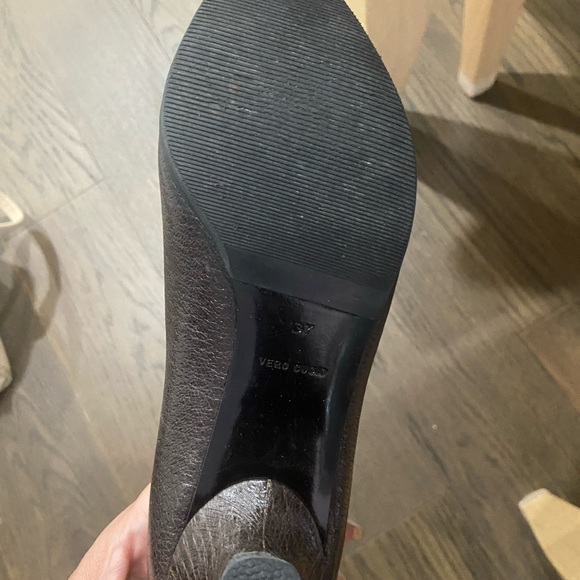 Furla Vintage Brown leather lace up kitten heel shoes - Picture 5 of 5